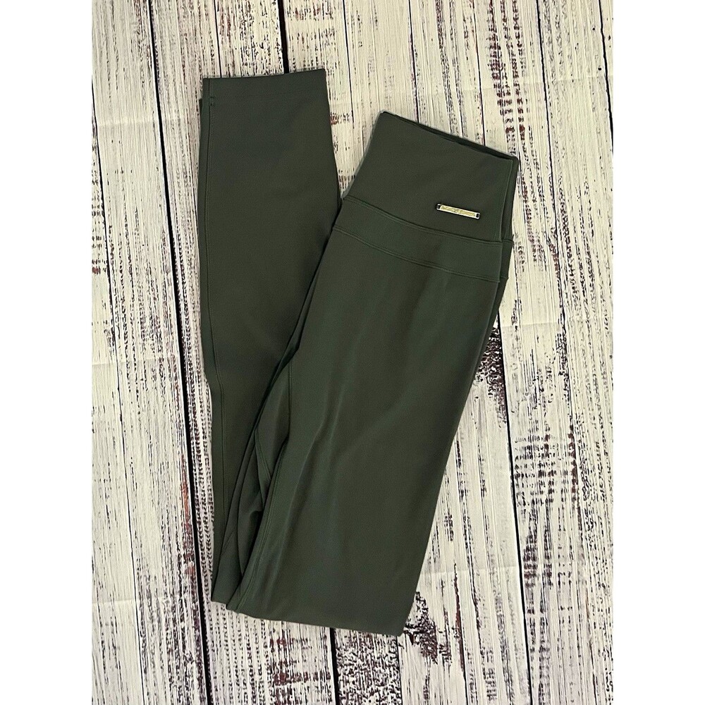 Gymshark Whitney Simmons V1 High Rise Leggings Deep Sage Green XS Metal Bar